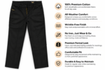Black Formal Pant (Imported Denim Fabric) - Image 3