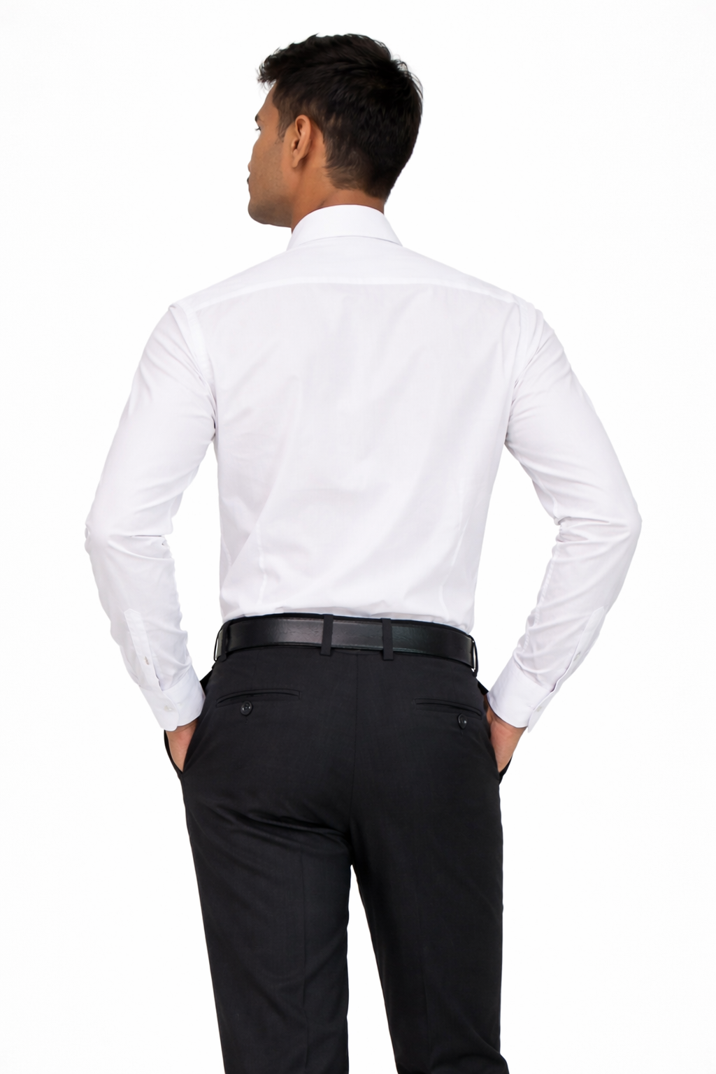 Men 100% Cotton Premium Classic White Formal Shirt - Image 2