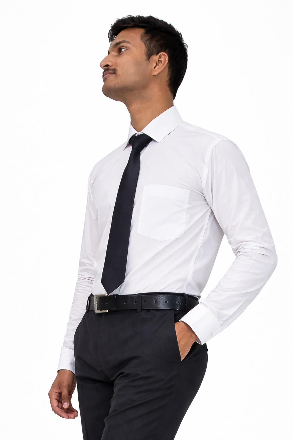 Men 100% Cotton Premium Classic White Formal Shirt - Image 3