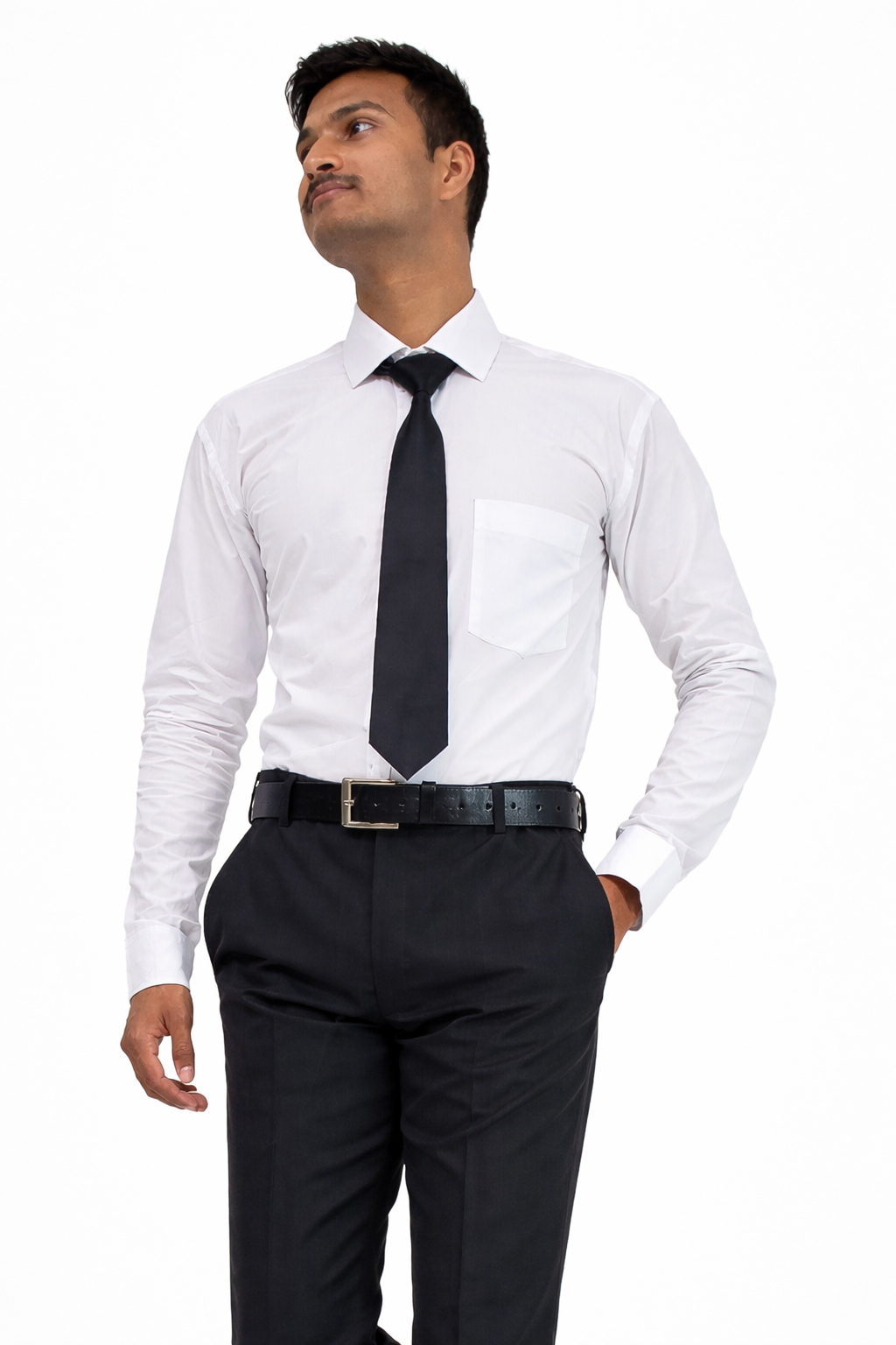 Men 100% Cotton Premium Classic White Formal Shirt