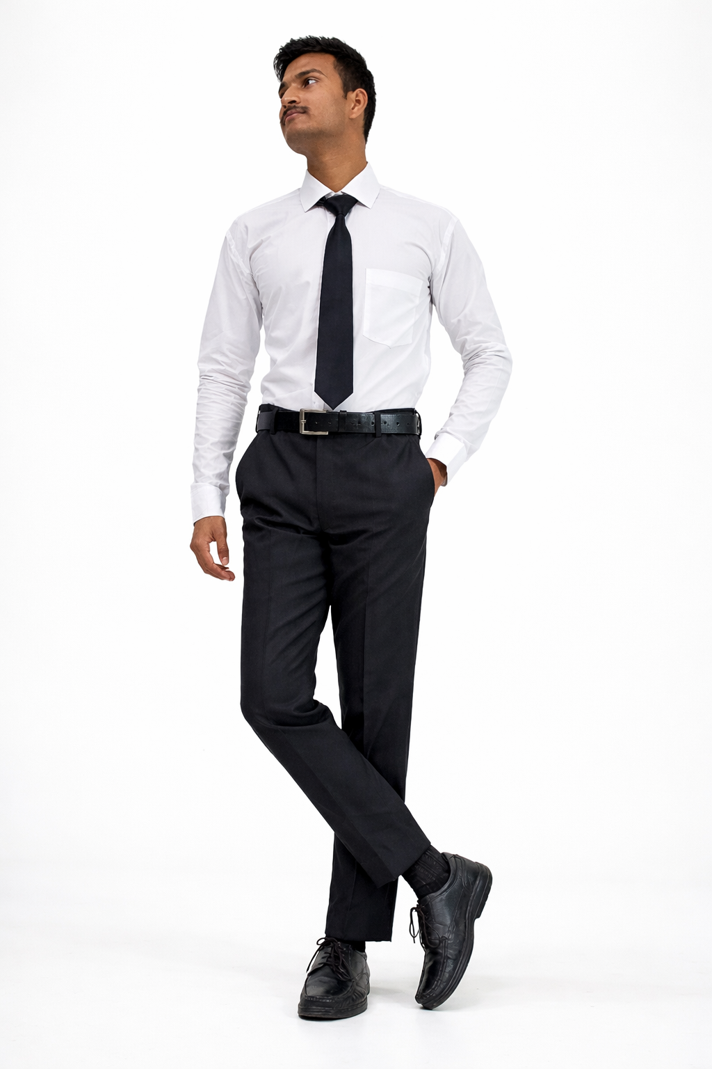 Men 100% Cotton Premium Classic White Formal Shirt - Image 4