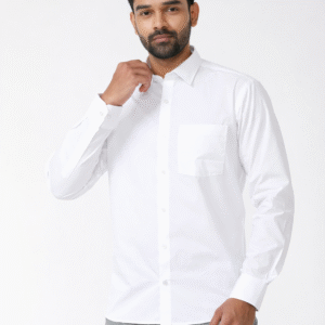 Men 100% Cotton Premium Classic White Formal Shirt