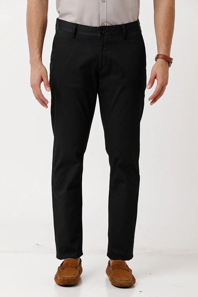 Premium Black Formal Pant (Imported Denim Fabric)