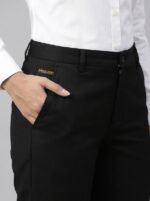 Women Black Formal Pant (Imported Denim Fabric) - Image 4